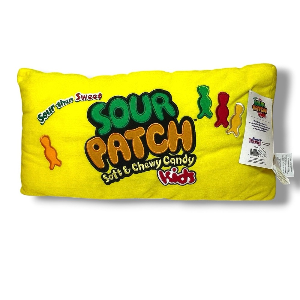 Sour Patch Kids Pillow Sweet Thang Senario Plush VTG Y2K New Old Stock 21" w Tag - Picture 2 of 11